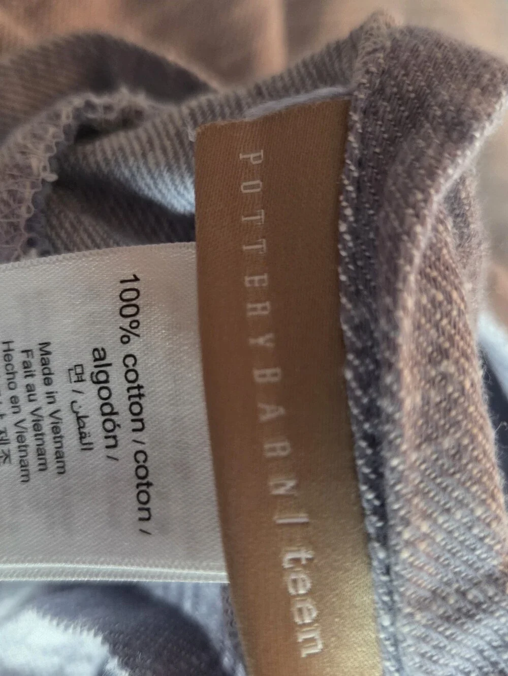 Pottery Barn Teen Reversible Soft Washed Linen-Look Bedding Full Queen Duvet